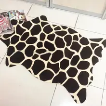 leopard rug Zebra carpet Cowhide Rug Tiger Lion panda wolf Giraffe Deer wild Animal faux skin carpet nonslip anti-skip kids rug