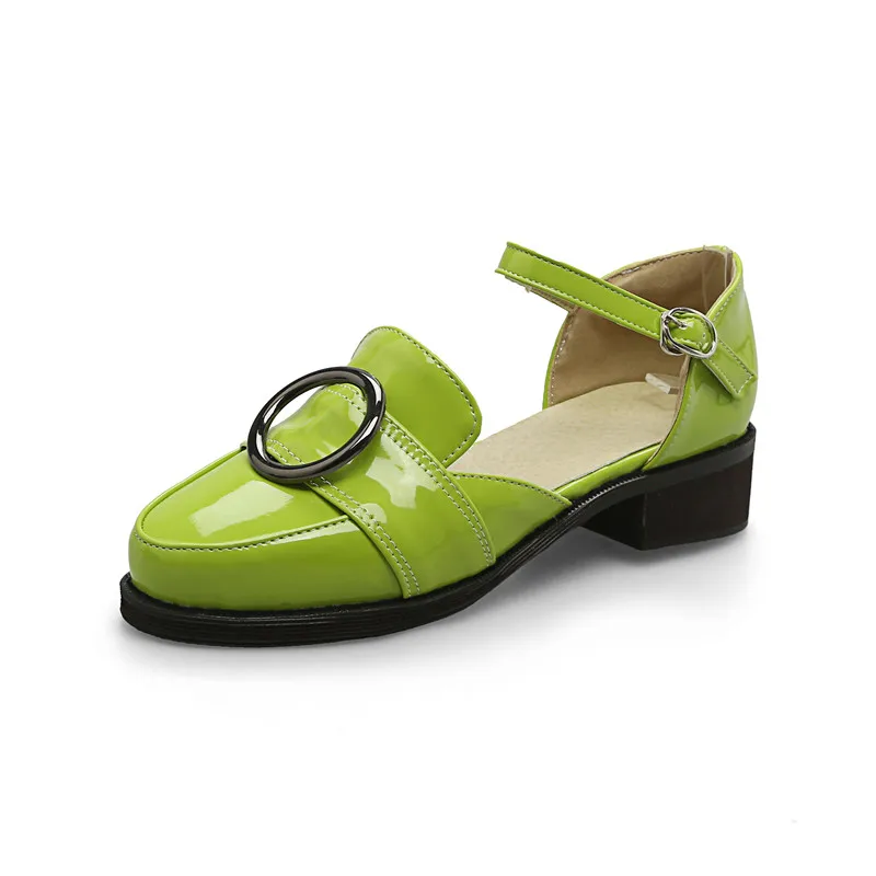 25 65 Large Size Mary Janes Flat Shoes Women Patent Leather Women Shoes