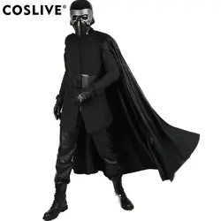 Coslive Звездные войны 8 стеганая Туника Kylo Ren Длинный жилет со съемными рукавами косплэй костюм для взрослых на Хеллоуин наряд