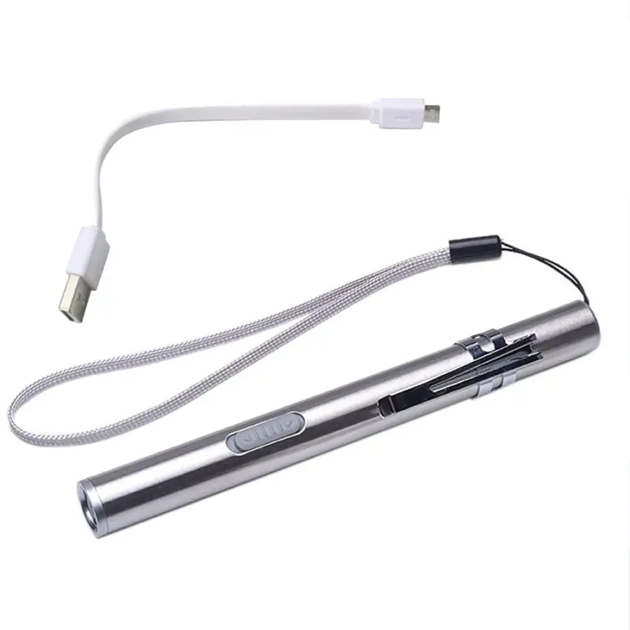 

2017 Portable USB Rechargeable LED Flashlights Waterproof Mini Torch Keychain Lamp 717