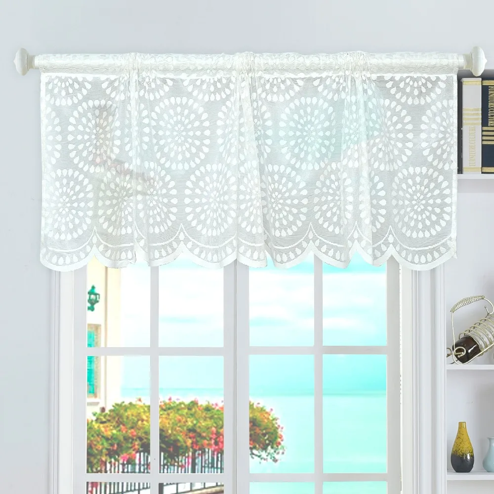 

White Curtain Tulle hot sell Curtain Kitchen Short Curtain for kitchen Semi-shade Small Curtain for Home decoration 1p'c