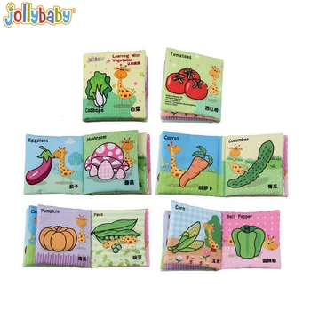 

4pcs/lot Jollybaby Soft Book Infant Early Cognitive Development Baby Goodnight Educational Unfolding Cloth Books Activity