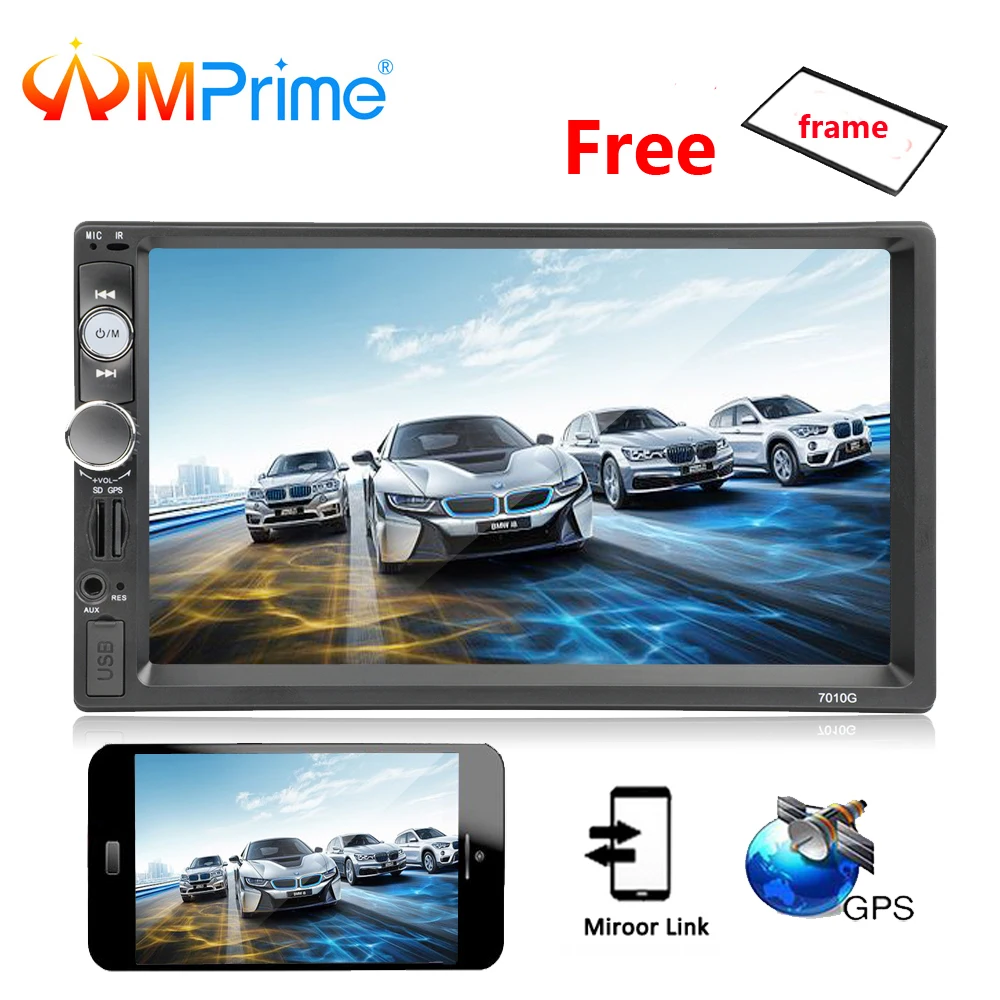 AMPrime 2din Авторадио 7 &quotЖК-сенсорный экран мультимедийный плеер gps Навигация Аудио
