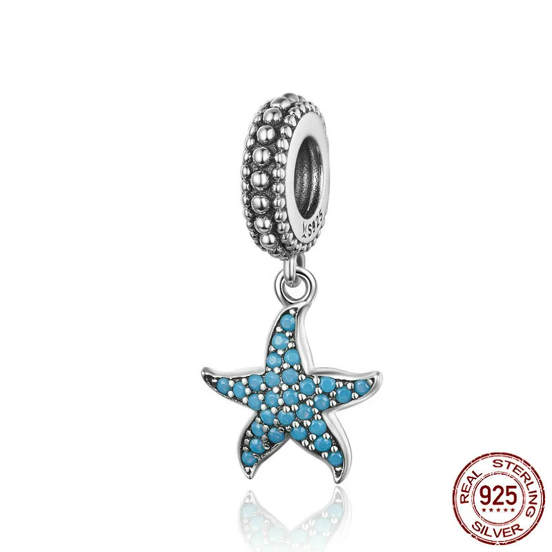 

Starfish Pendant Charm 925 Sterling Silver Sea Creature Ocean Charms For Bracelet S925 Fine Jewelry Making Scc1210