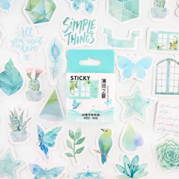 

Mint Summer Stickers Set Decorative Stationery Stickers Scrapbooking DIY Diary Album Stick Lable