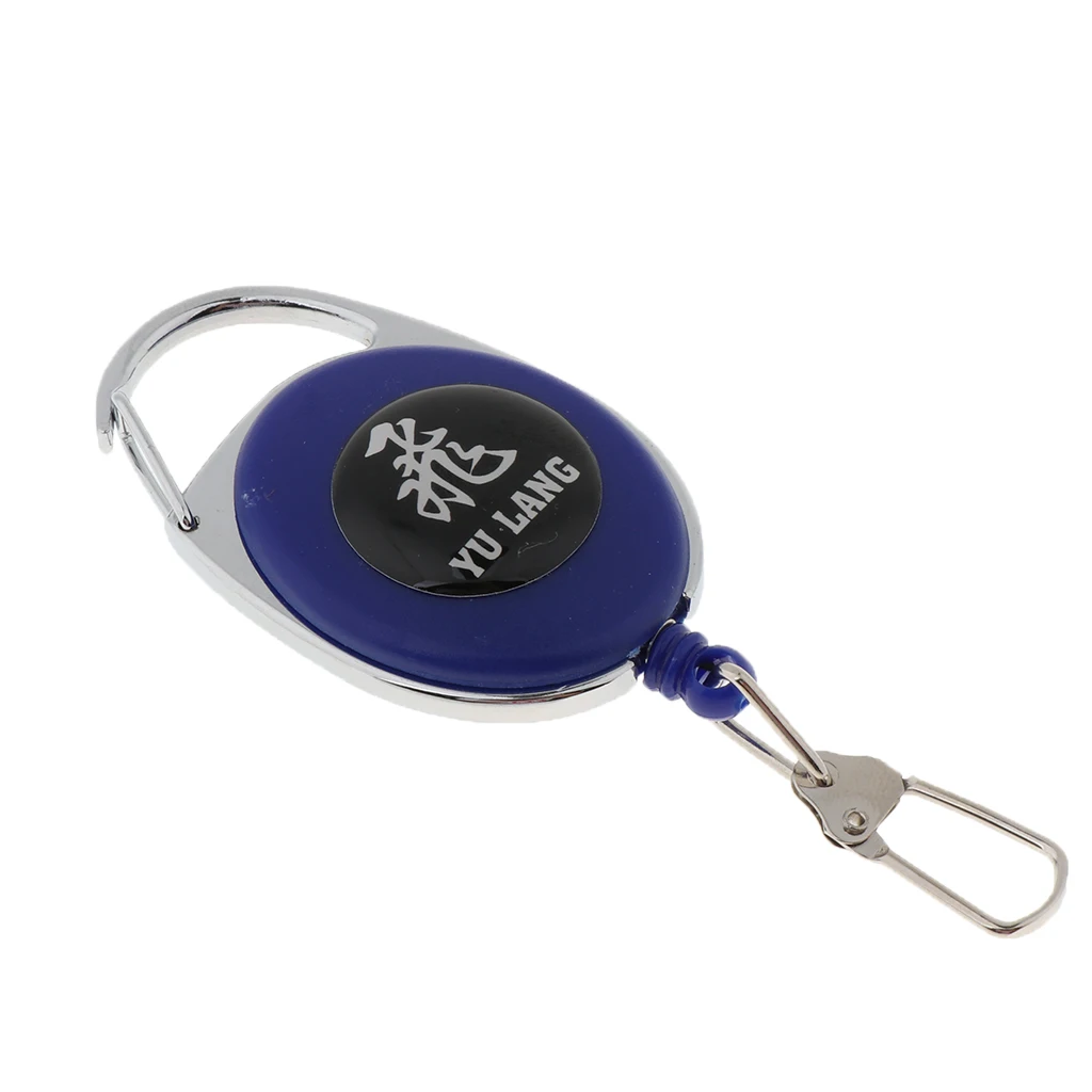 Perfeclan Outdoor Retractable Key Chain Badge Holder Ring Clip 17 inch Nylon Line Keychain Hiking Anti Lost Waist Belt Hook 