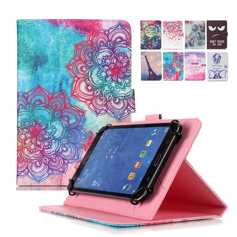 

PU Leather case Cover For Visual Land Prestige 10 10.1 inch universal case for 10 inch tablet bags+Center flim+pen KF553c