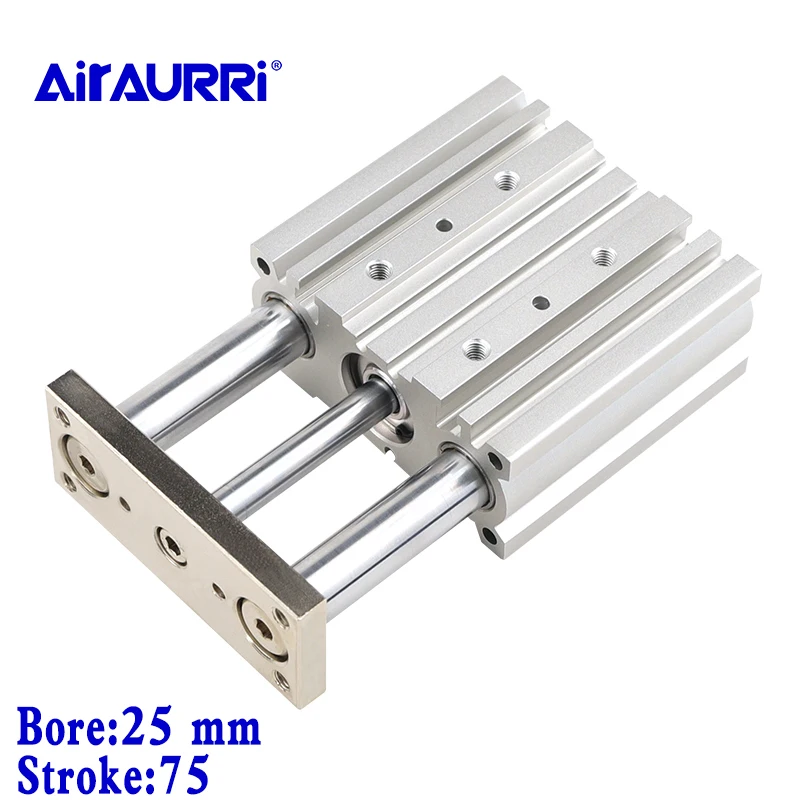 

MGPM MGPL Bore 25mm stroke 75mm compact Guide Slide bearing Cylinder and ball bushing MGP Guide rod thin SMC type