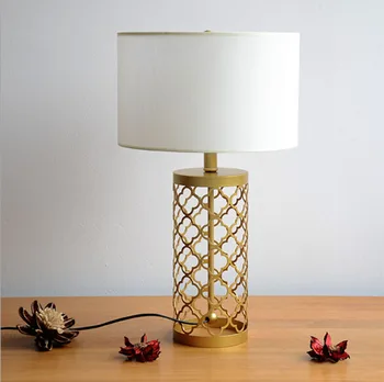 

ZYY Simple Warm Golden Table Lamps Retro Creative American Style Lighting For Bedroom Foyer Hotel Diameter55&70cm With LED Bulb