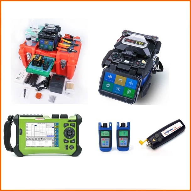 

Orientek FTTH Fiber Optic Tool Kit, including T45 Fusion Splicer, SV20A OTDR Fiber Optic Power Meter Optical Light Source VFL