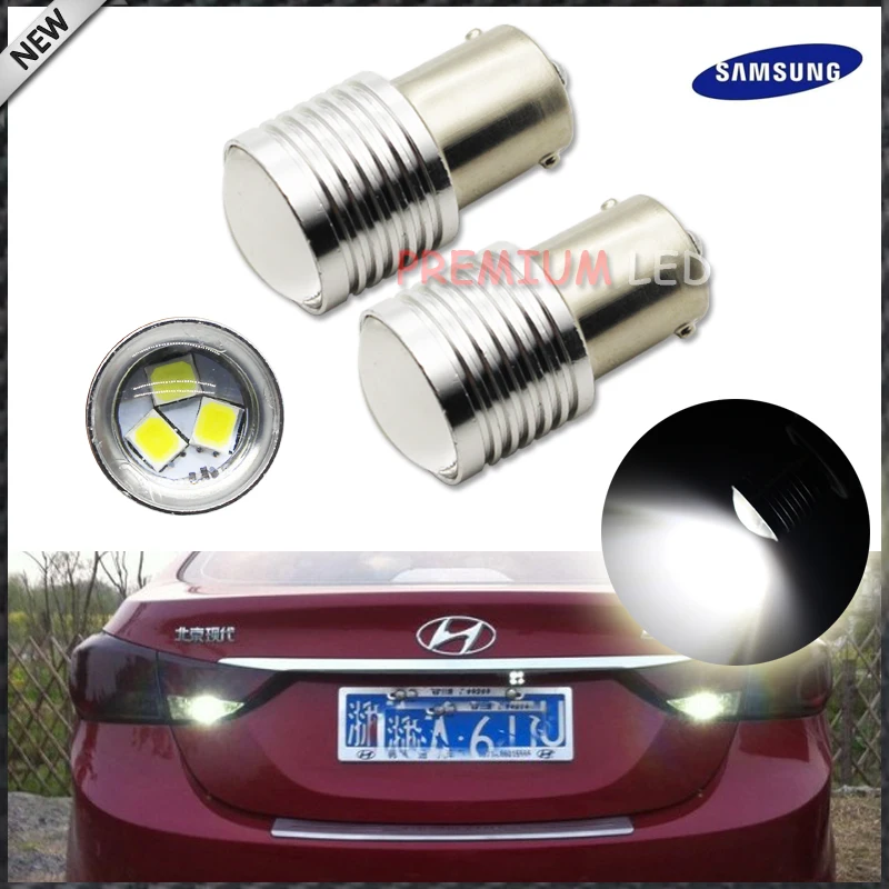 2 шт. Ксеноновые Белый Samsung 3535-SMD 1156 7506 BA15s СВЕТОДИОДНЫЕ Лампы Для Тормоза DRL Сигнал