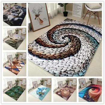 

Nordic Carpets Soft 3D Printed Area Rugs Geometric Abstraction Mat Anti-slip Large Rug Carpet for Living Room Kids Bedroom Decor