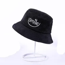 Из хлопка со смайликами письмо панамка с вышивкой Рыбацкая шляпа на открытом воздухе Дорожная шляпа складная шляпы от солнца для мужчин и женщин 525
