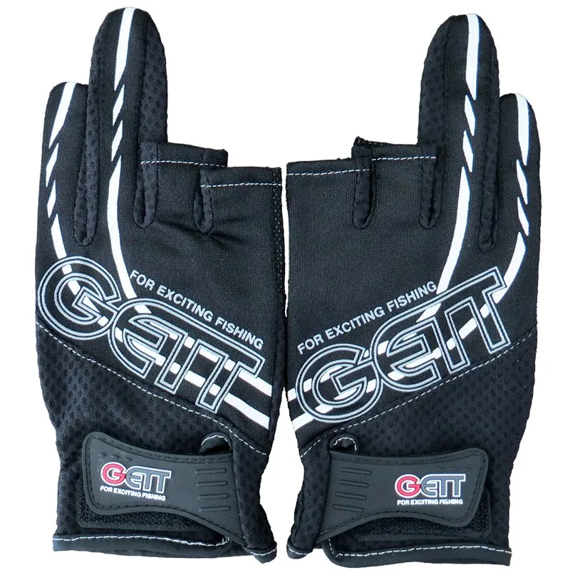 GETT анти скольжения Сезон лето осень перчатки для рыбалки 3 пальца отрезные без