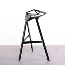 Популярный современный дизайн алюминия металлический барный стул боковой стул барный стул кафе чердак барная мебель высокий хороший кухонный стол стул