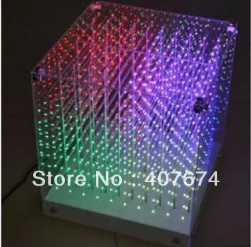 Freeshipping NEW SMD0805 3in1 3D LED Cube Light,3D Cube Light for Advertising,Disco party Show,Exhibition,Avenues,3D Animations