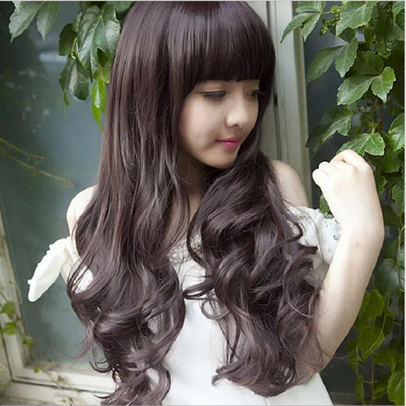 Addos Cute Lolita Chinese Women Wigs Long Wavy High Temperature