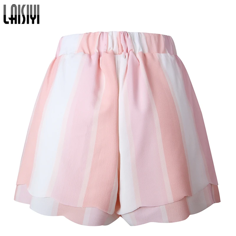 LAISIYI Kawaii розовые мини шорты с бантом женские летние пляжные милые повседневные