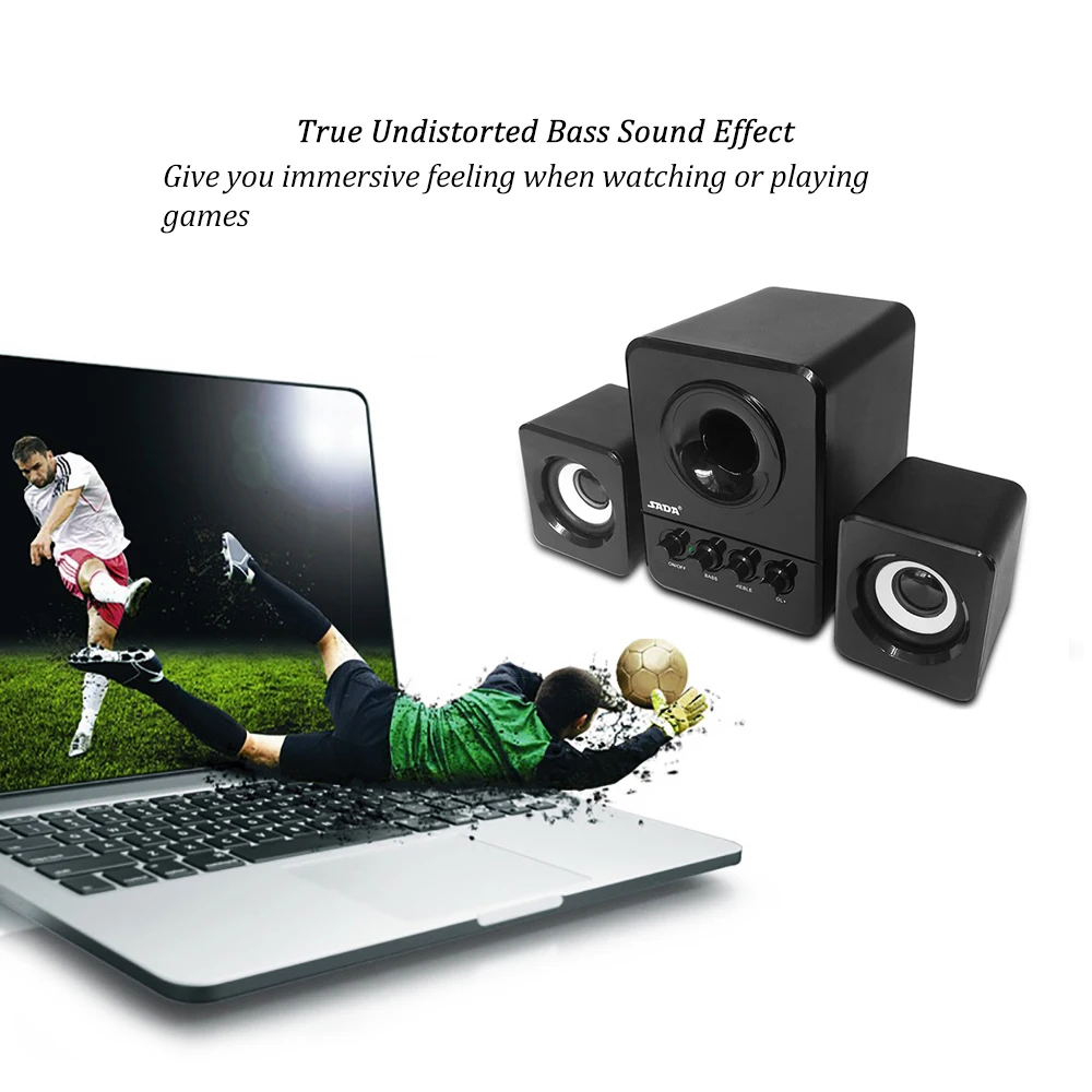 SADA D 203 USB проводной комбинированный динамик компьютерная Колонка бас стерео