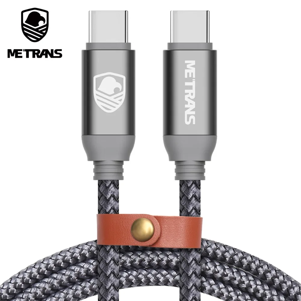 

Metrans USB Type C to USB C Cable for Samsung Huawei PD2.0 Type C to Type C Fast Charge Cable USB3.0 3A 45W for Macbook iPad Pro