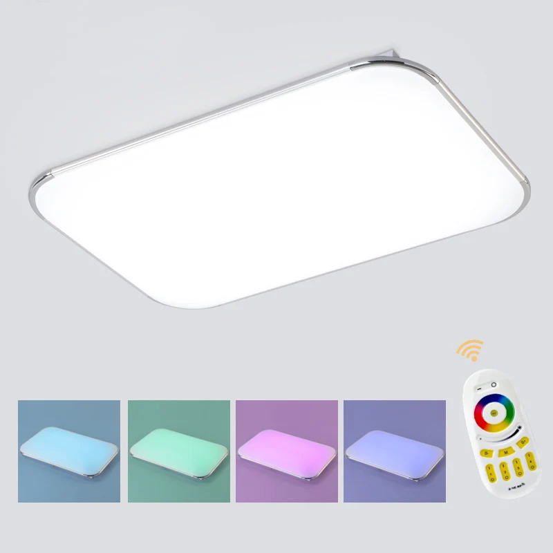 

NEW Modern LED Ceiling Light With 2.4G RF Remote Group Controlled Dimmable Color and RGB Changing Lamp For Livingroom Bedroom