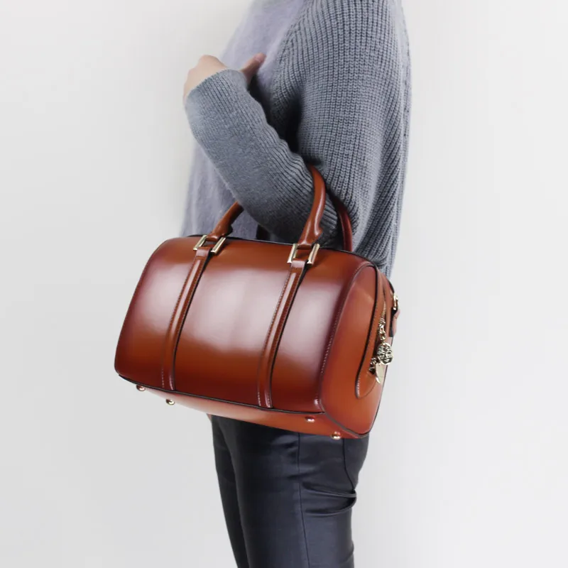 

2018 Women's Original Pillow Handbag Genuine Leather Top Handle Bag Elegant Messenger Shoulder Sling Bag Office Ladies Handbag