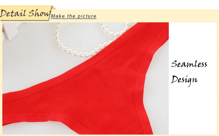 Plus Size Women Cotton Sexy G String Fashion Solid Panties Women's Thongs Briefs Low Waist Underwear (20)