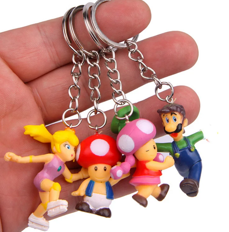 8 PCS/Set new Super Mario Bros Keychain Mini PVC Figure Toys Wario Luigi Donkey Kong Peach Bowser mario bros birthday gift 8 PCS/Set new Super Mario Bros Keychain Mini PVC Figure Toys Wario Luigi Donkey Kong Peach Bowser mario bros birthday gift