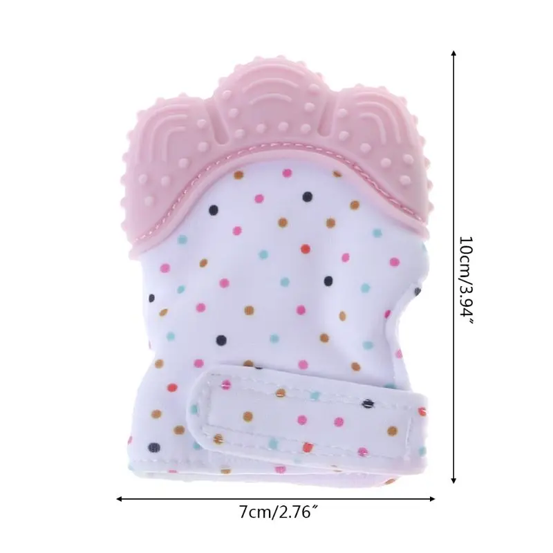 Детские перчатки-грызунки, скрипучие шлифованные зубы, Новорожденные, укусы, звук жевания, игрушки, регулируемые СИЛИКОНОВЫЕ BPA бесплатно, уход за полостью рта, Прорезывание Зубов, облегчение боли
