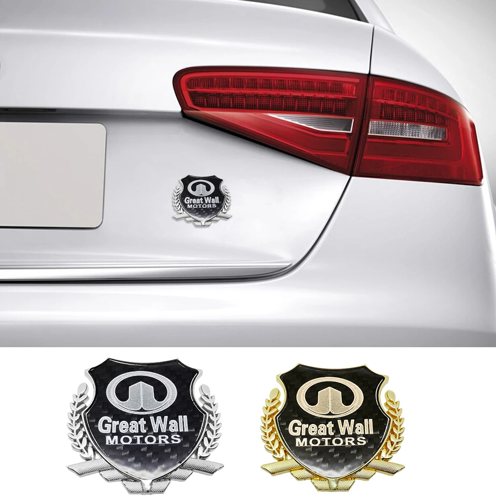

Car Styling 3D Metal Emblem Badge Car Sticker Decals Accessories For Great Wall Hover H5 H3 H2 Safe Deer C20r M2 M4 C50 C30 M1