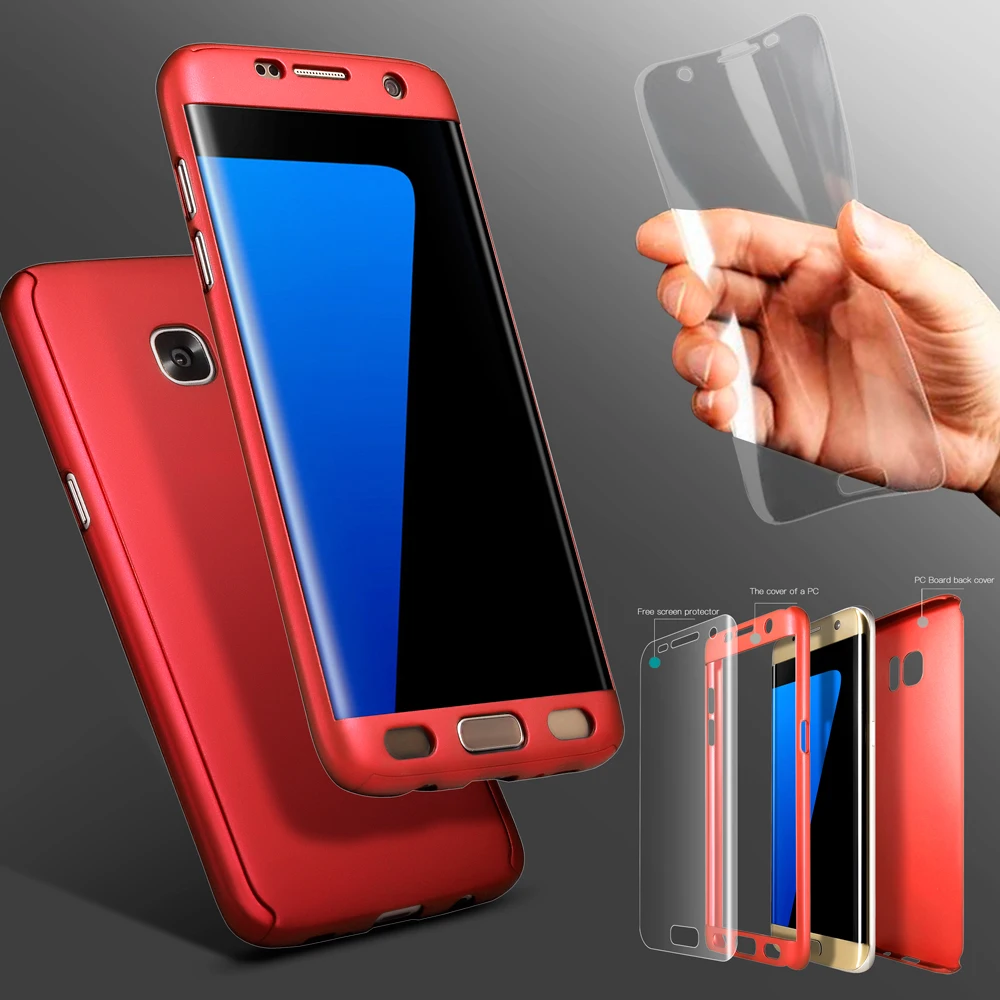 coque 360 Degree Full Body Phone Case for Samsung Galaxy S7 S7 Edge