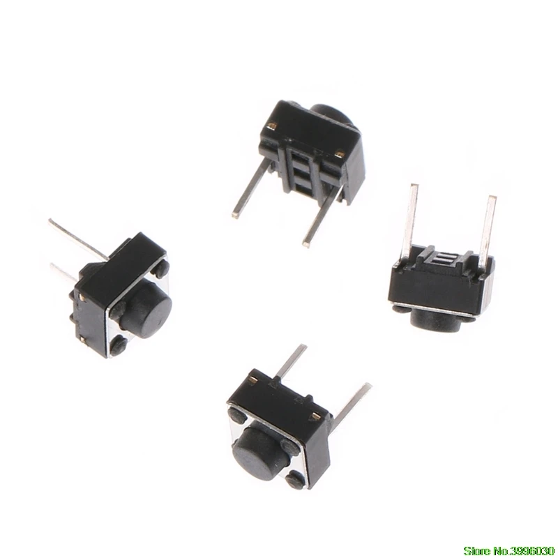 

100 Pcs 6x6x5mm 2 Pin Micro Momentary Push Button Tactile Switch
