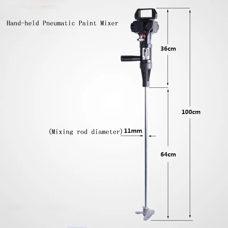 1PC Hand-held Pneumatic Paint Mixer Stainless Steel Blade Ink Machine 5 gallons agitator pneumatic mixing | Электрические