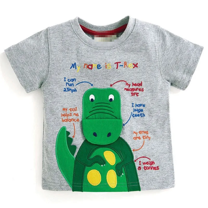 

Nerlero Boys T-Shirt 2019 New Brand Animal Pattern Sunmmer Short Sleeve Boys Clothes T-Shirt for 18M-6Years Casual Boy Clothes