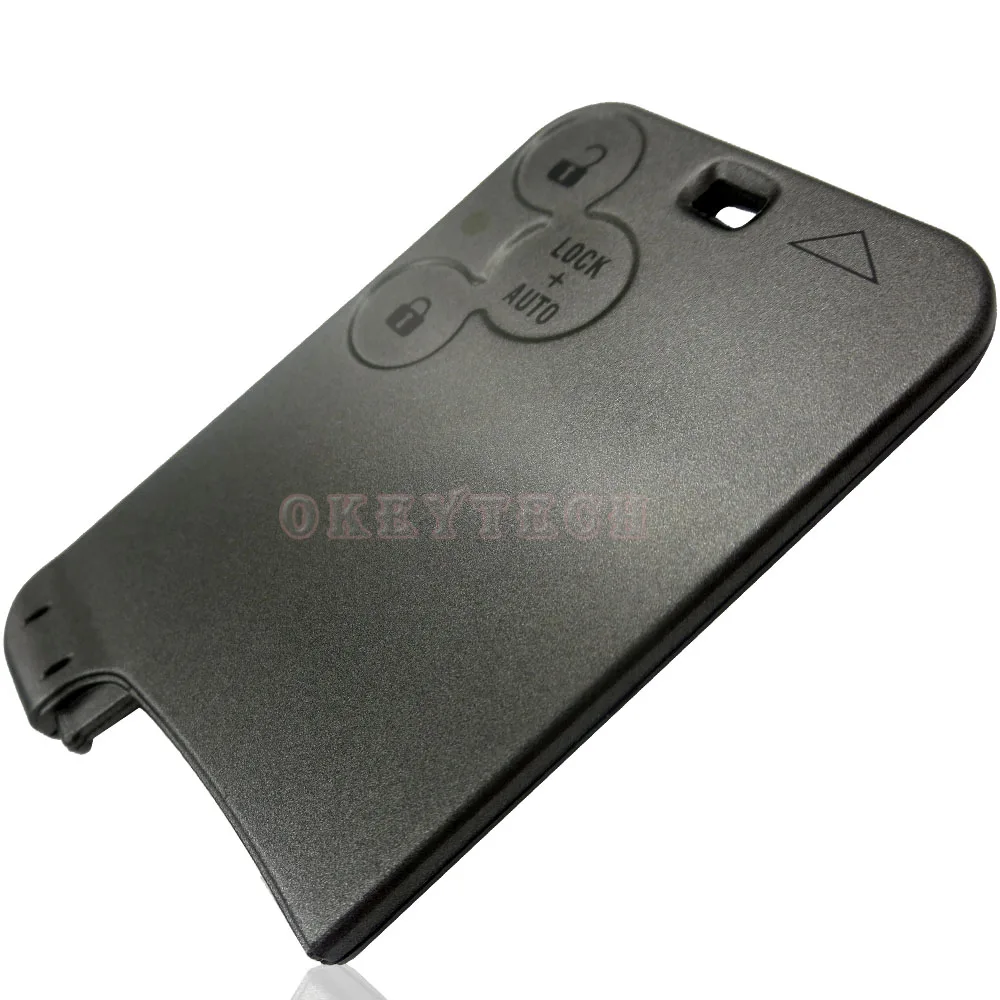 

Okey Tech Genuine For Renault Laguna 3 Buttons Smart Key Card Remote Car Key Shell Cover Case Replacement FOB Without Blade