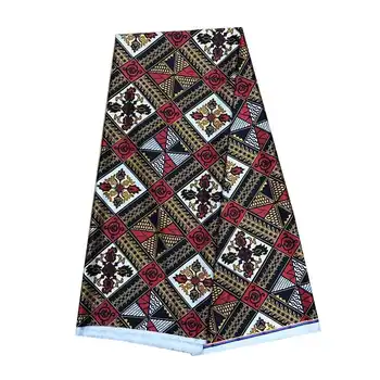 

High quality digital printed satin fabric 5 yards/lot new fashion african wax pattern design satin silk fabric for dress