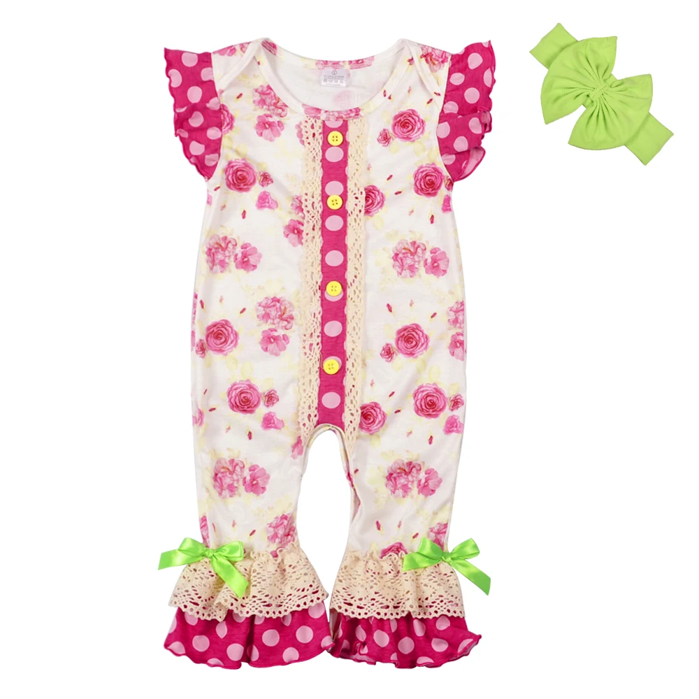 Factory Wholesale 2018 Newborn Baby Rompers Long Sleeve Girl Cute Suit