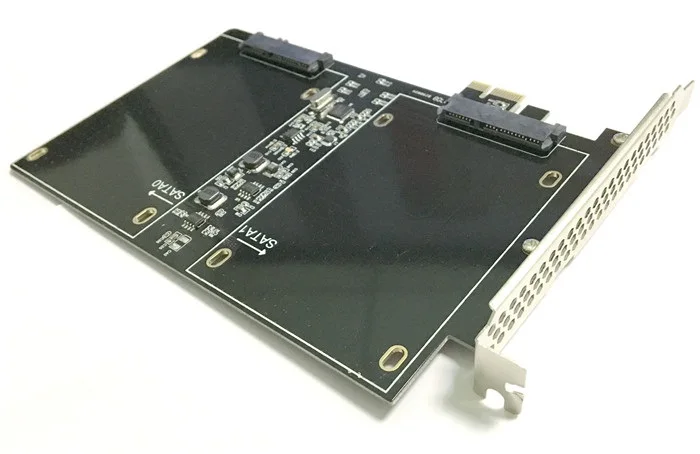  DEBROGLIE DB-23561 DUAL SSD SATAIII pci-e X1 Erweiterungskarte für PC/Server mit M3 Screw-8pcs Unte