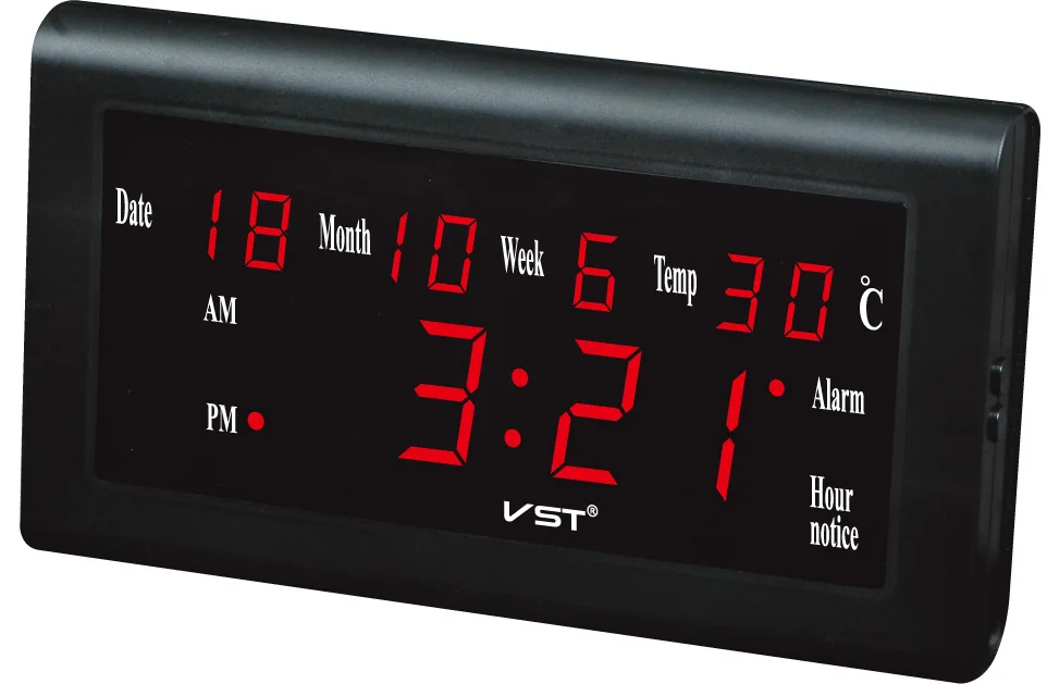  Best Selling Large LED Digital wall Clock Modern Design With Thermometer And Hygrometer VST795w - 32816952260