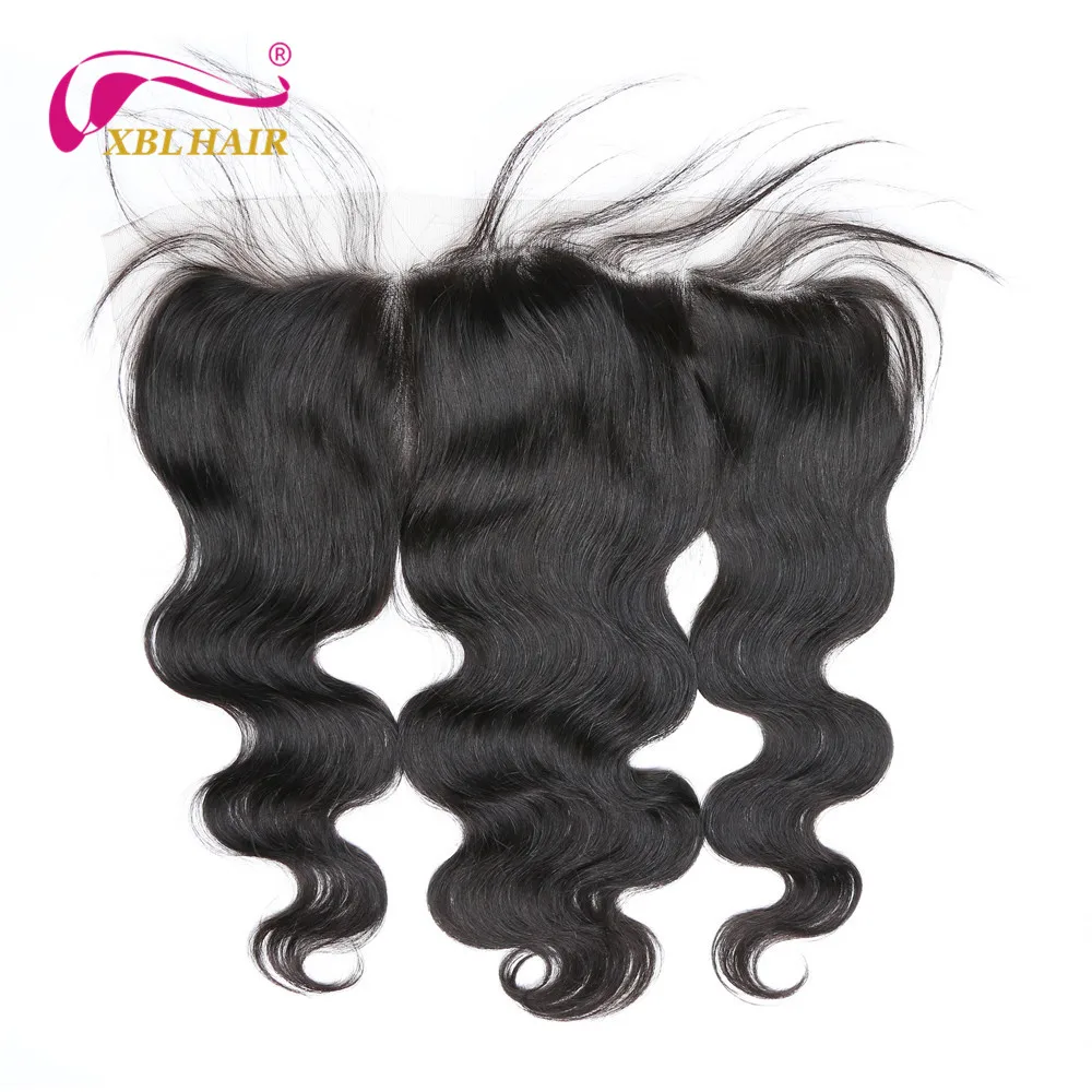 XBL HAIR 13x4 Lace Frontal Body Wave Free Part Closure Ear To Ear Natural Hairline With Baby Hair 100% Peruvian Remy Human Hair body-wave