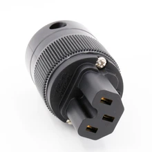 2PCS Hi-End Audio Pure copper Gold Plated IEC Female Plug hifi IEC Audio Connector