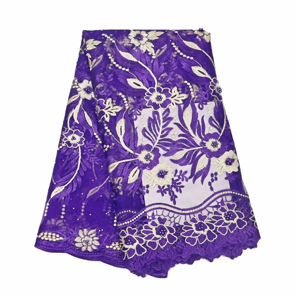 

2018 New Fashion Beads And Stones African Embroidery Mesh Lace Fabric Beaded African India Guipure Dress Net Fabrics X301-2