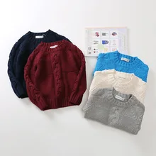 Осенне-зимняя детская одежда для мальчиков, пуловер, Рождественский вязаный свитер, Детские повседневные теплые свитера с длинными рукавами, детская одежда 4-14T