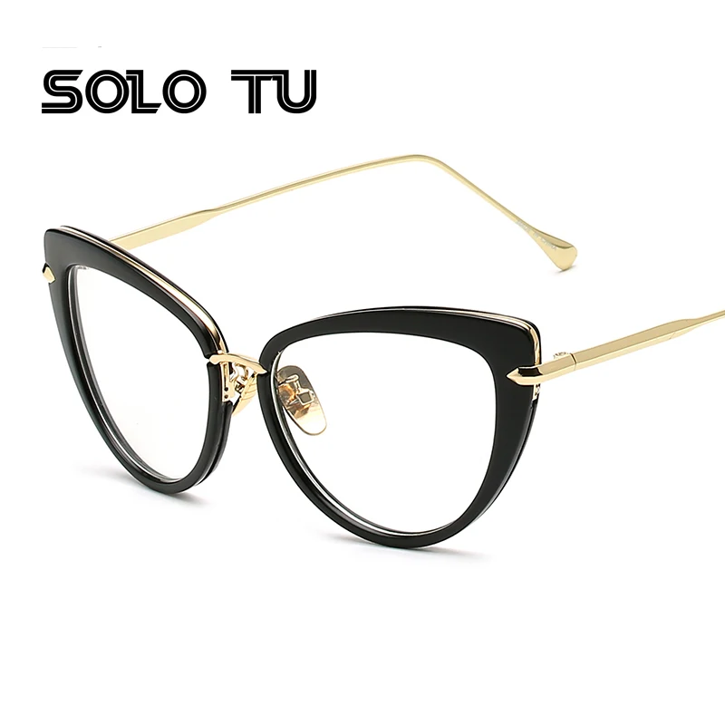 

Women Vintage Cat Eye Glasses Brand Designer Metal Frame Women Eyewear