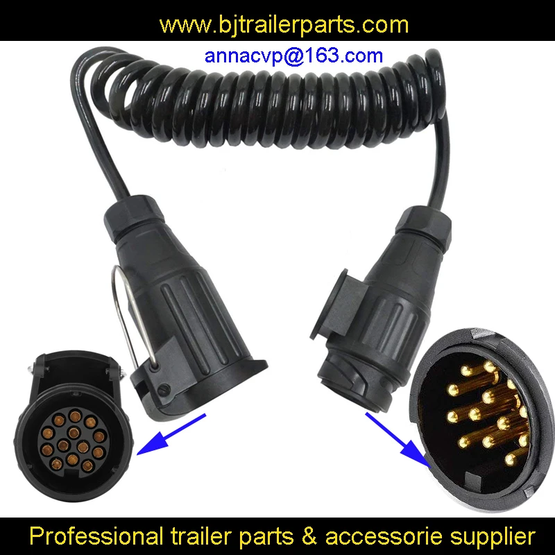 13PIN trailer light board extension cable lead 3m male to female