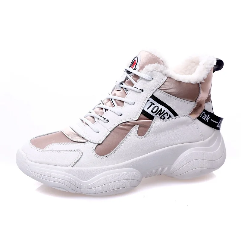 

Women's Sneakers with Non-slip, Massive Heels, Winter Shoes with Plush Lining, Fashionable Vintage Shoes for Dad, Women's Shoes