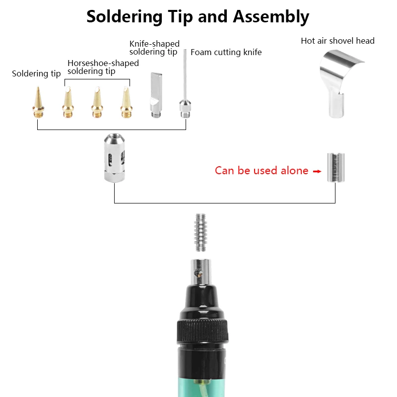 High Quality Gas Soldering Iron MT-100 Electric Soldering Iron Gun Blow Torch Welding Tools Iron Tip For HS-1115K Kit