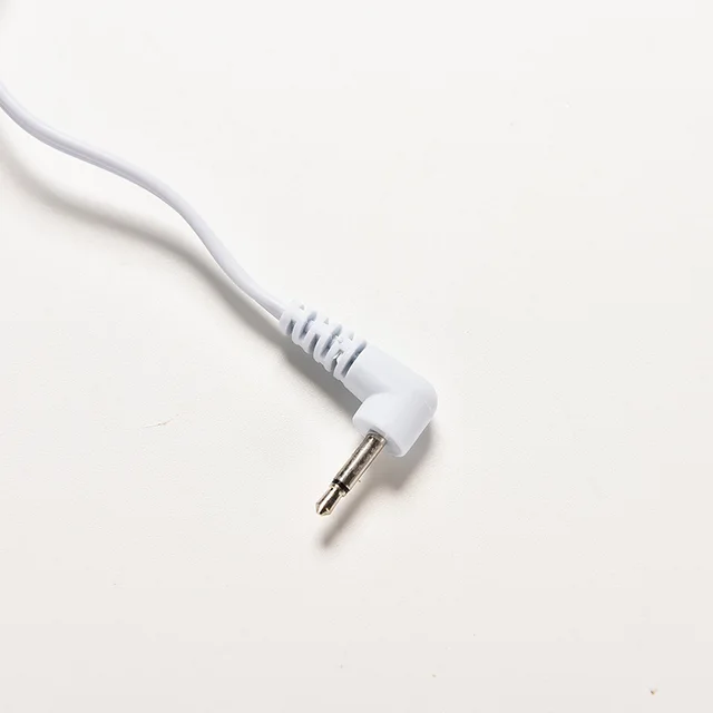 1PCS 2.5mm Connection Massage & Relaxation White Electrotherapy Electrode Lead Wires Cable For Tens Massager Hot Sale 5