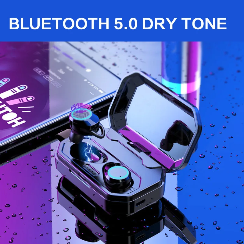 Капсулы с сенсорным управлением беспроводные TWS наушники V5.0 Bluetooth гарнитура