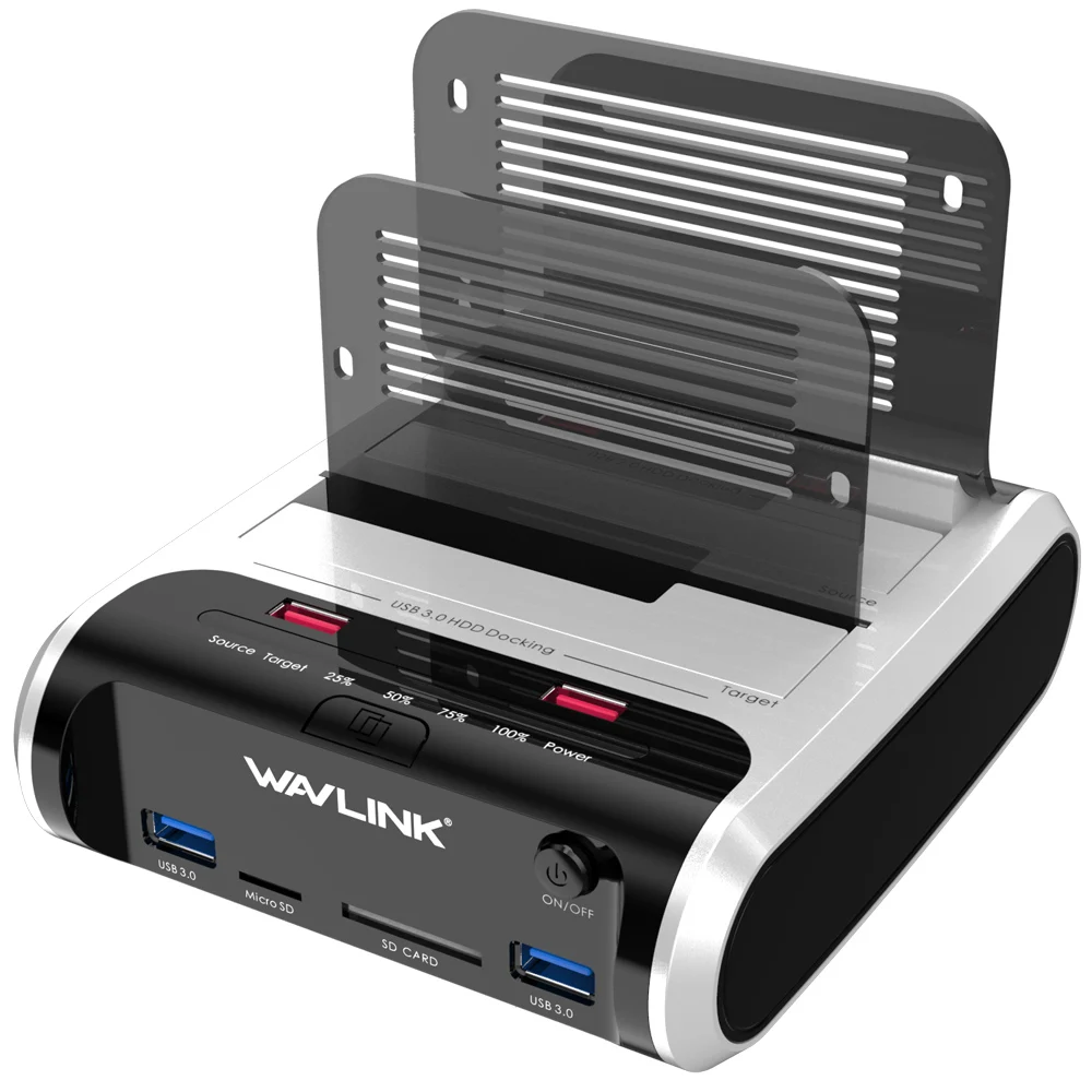 Wavlink SATA HDD 2," 3,5" внешний жесткий диск USB 3,0 док-станция 5 Гбит/с офлайн клонированный кардридер для жесткого диска до 10 ТБ